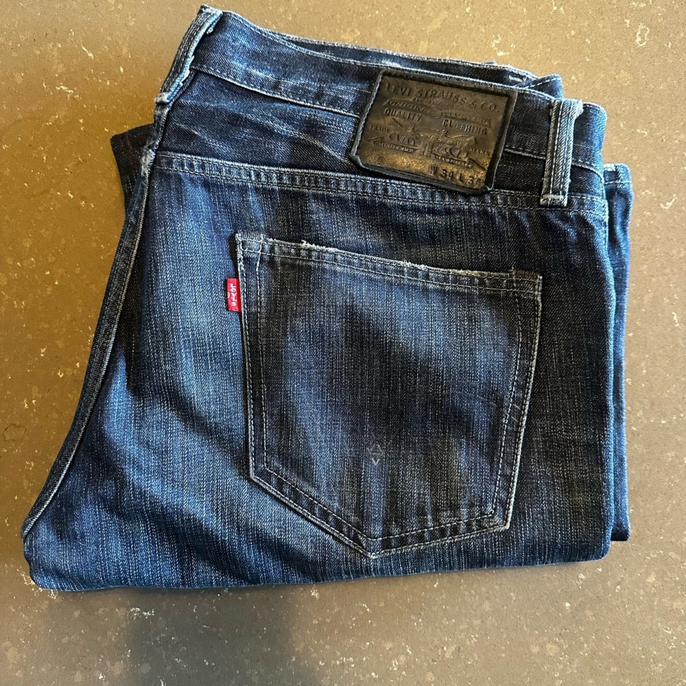 Levi's Men's Blue Jeans straight Droit 34x34
